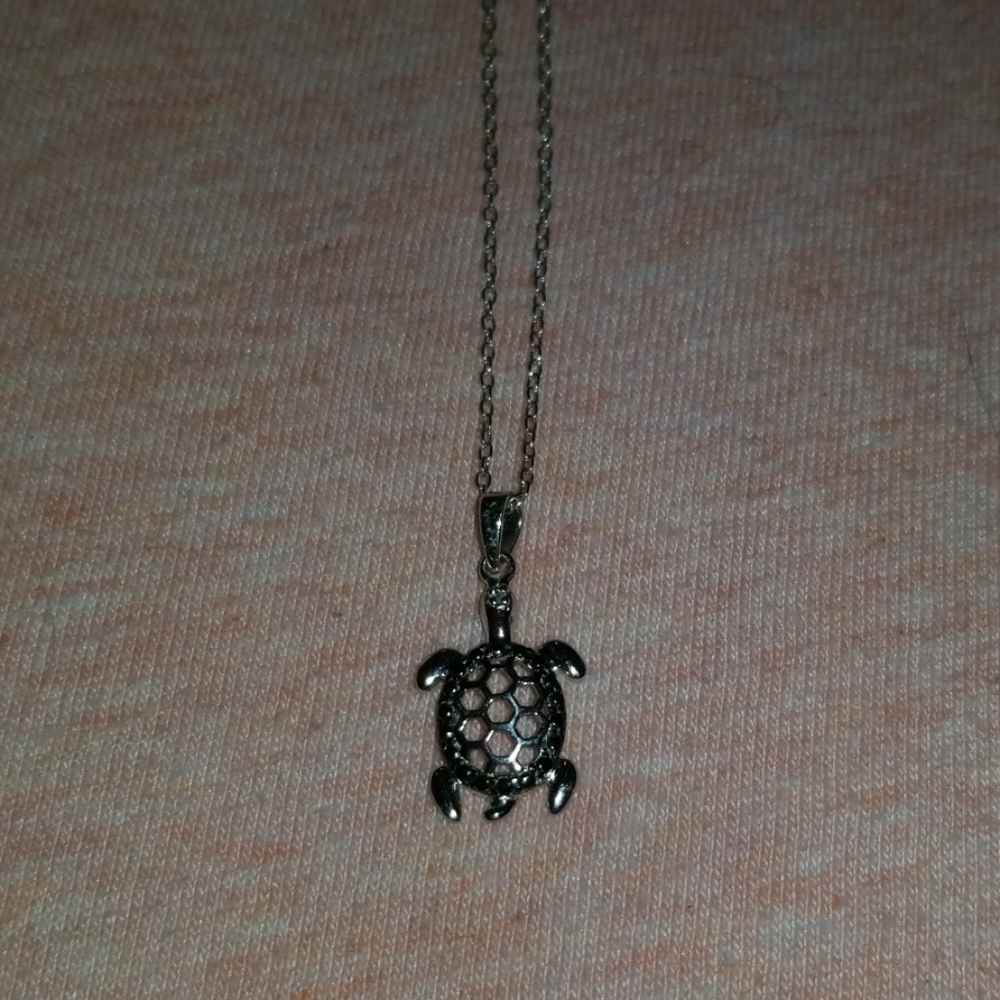 Sterling Silver Turtle Necklace